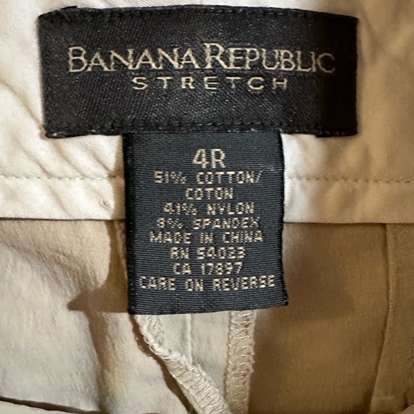 Banana Republic ~stretch cropped pants beige size 4R - Picture 4 of 4